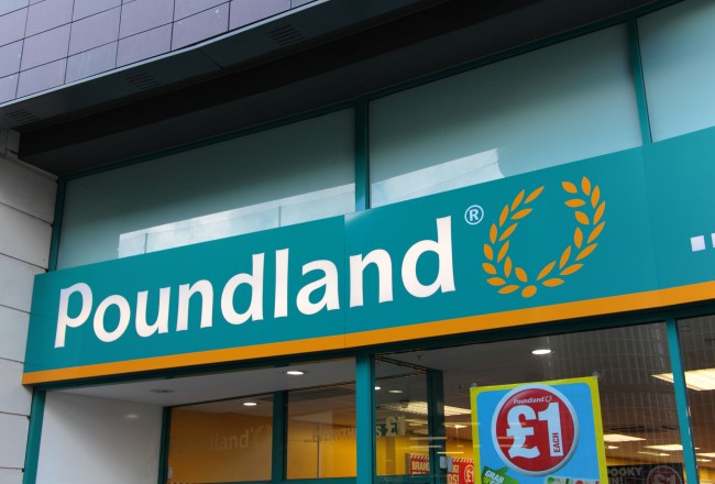 D0B83A Poundland signage